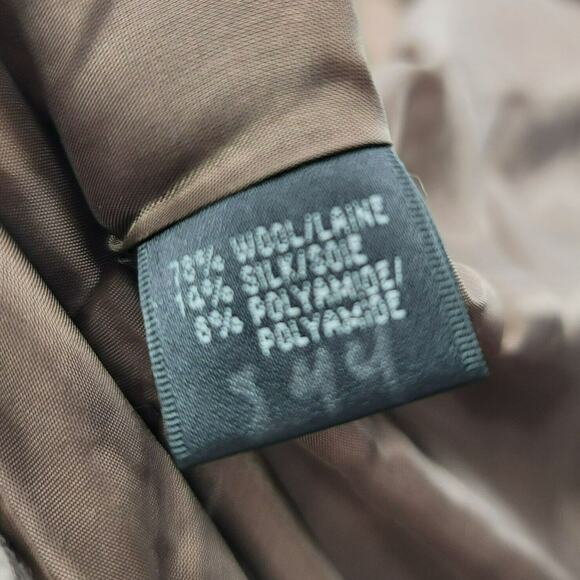 Lafayette 148 Blazer 8 Wool Silk Blend Career Animal Print Button Front Pockets - Picture 5 of 8